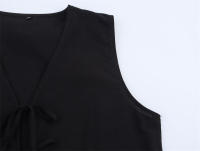 ZOCI- novedad de verano, camiseta sin mangas de mezcla de lino con bordado hueco resistente a la moda para mujer - details 5