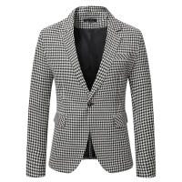 Chaqueta a cuadros para hombre, abrigo deportivo informal, chaquetas ajustadas, Traje a cuadros - details 1