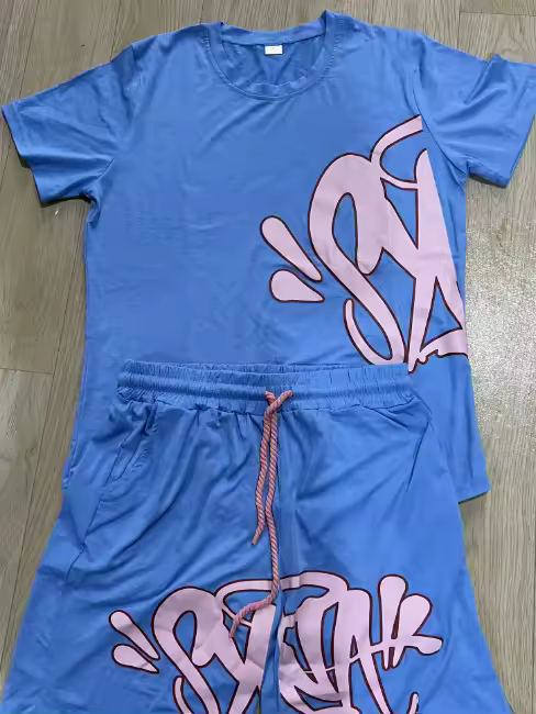 Letra Impresa Tendencia de Moda Traje Hip Hop Traje de Hombre Traje de Mujer Camiseta Impresa Traje Casual Deportivo - 1