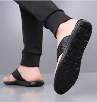 Chanclas de hombre de verano de cuero con patrón de cocodrilo de moda transpirable pellizco sandalias casual tendencia zapatos de playa Q1576 - details 16