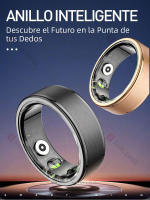 Anillo inteligente, frecuencia cardíaca/oxígeno en sangre/monitoreo del sueño, anillo de seguimiento de calorías con contador de pasos, duración de batería de 7 días, resistente al agua compatible con iOS y Android - details 0