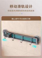 Jiahelper-ventosa con abrazadera montada en la pared, gancho para baño, sin perforar, escoba, fregona, estante fijo, estante de almacenamiento - details 6