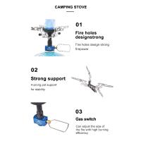 Estufa de Camping 3300W de Potencia Mini Quemador de Camping Portátil Senderismo Montar Equipo de Pesca - details 4