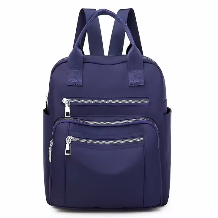 Mochila Oxford impermeable de gran capacidad para mujer, Bolsa Escolar de viaje para adolescentes, paquete negro Simple, nueva moda - 1
