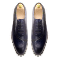 Zapatos Oxford de gran tamaño de cuero, zapatos de hombre hechos a mano a juego de colores de moda. - details 7