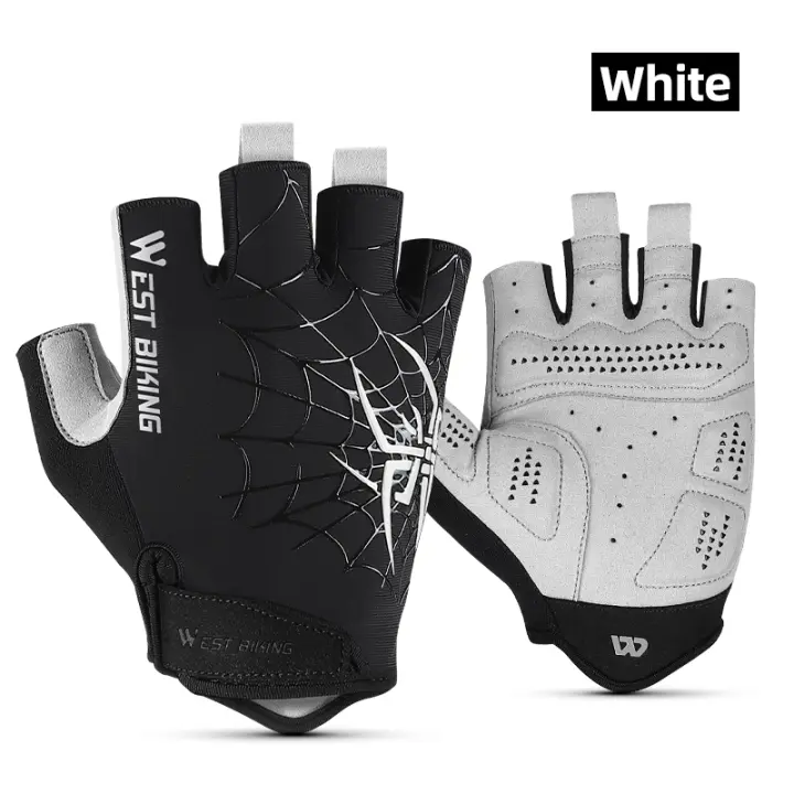 WEST BIKING-guantes de Ciclismo de medio dedo para hombre y mujer, a prueba de golpes, antideslizantes, transpirables, para bicicleta de montaña y carretera - 1