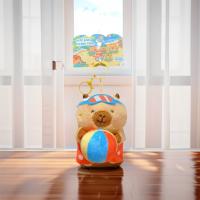 Llavero de capibara de peluche suave de dibujos animados, estilo isla, colgante para bolso, muñecos de capibara, adornos colgantes, lindo llavero para coche, regalos - details 15
