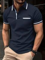 Camisa polo de verano 2025 con botones y bolsillo para hombre, deportiva. - details 8