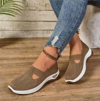 Zapatos para caminar de malla ventilada para mujer, suela cómoda y moderna, superficie suave, ligeros y cómodos, para personas mayores, nuevos - details 13