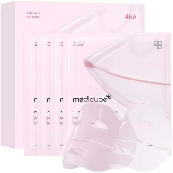 Medicube Salmon DNA PDRN gel de gelatina de colágeno rosa mascarilla facial durante la noche para brillo de vidrio piel, elasticidad, hidratación, reafirmante y - 1