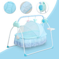 Cuna Eléctrica para Bebé Pendulete Automático Cama de Niño Deportes y Salud Cunas Azul Blanco - details 6