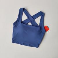 Sujetador deportivo desnudo sin costuras con espalda cruzada para mujer con tirantes anchos, sujetador de Fitness para correr, chaleco de Yoga absorbente de golpes - details 9