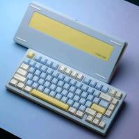 Conjunto de temas semitransparentes, azul y rosa, PBT ABS, perfil de cereza, 129 teclas, teclas personalizadas para accesorios de teclado nical - details 2