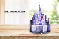 Microworld-rompecabezas 3D de Metal para niñas y adultos, modelo temático de Castillo, caja de música giratoria, juguetes de cumpleaños, regalos de Navidad - details 2