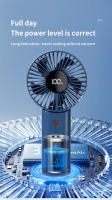 Mini ventilador de escritorio con pantalla digital - Ventilador portátil con carga USB para el hogar, la oficina, los viajes - Ventilador personal de viento fuerte con 10 configuraciones de velocidad - details 8