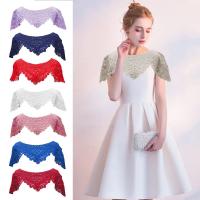 Chal de protección solar de encaje, cubierta de Bikini bordada, chal de protección solar, cárdigan de temperamento, envoltura de cuello nupcial, Foulard - details 0