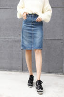 Falda Vaquera Mujer 2025 Primavera - Falda Tubo Ajustada con Abertura Trasera, Denim Elástico de Alta Calidad, Corte A-Line Mid-Length para Estilo Casual o Elegante - details 31