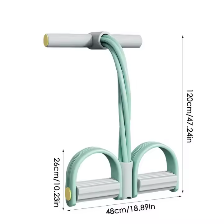 Extractor de Pedal de Yoga, Banda de Resistencia portátil, ejercitador Abdominal multicolor, elástico para el estiramiento, 6 Tubos - 1