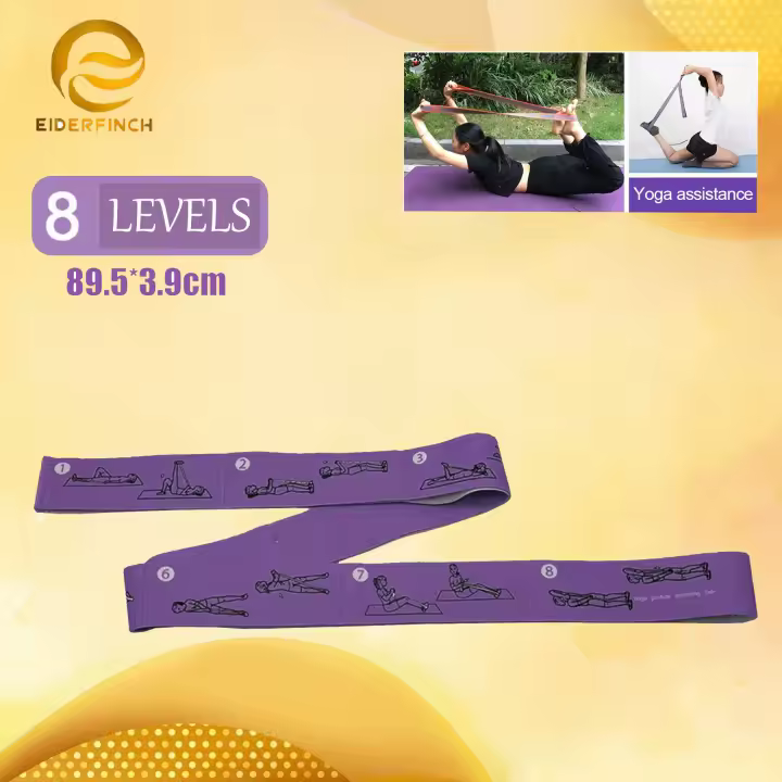 Correa elástica para Yoga y Pilates, banda de resistencia para Fitness, equipo de gimnasio - 1