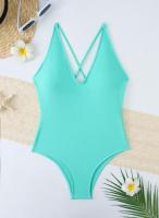 Traje de Baño de Una Pieza Blanco Ajuste de Cuerpo, Dacron, Estilo de Verano/Primavera 24, No Retirable - details 41