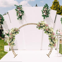 Arco de Boda de Hierro Base de Columna de Circulo Kit de Soporte para Decoración de Fiesta de Cumpleaños 2.7 x 2.3 m - details 1