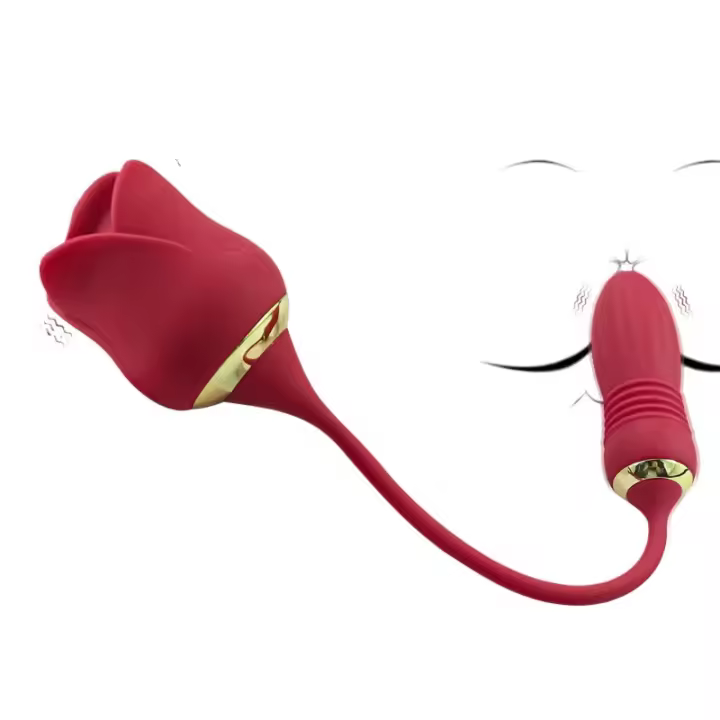 Juguetes sexuales, vibrador con lengua lamiendo, labios rosados, huevo vibrador, masturbador de lengua, masajeador de boca grande y sexy. - 1