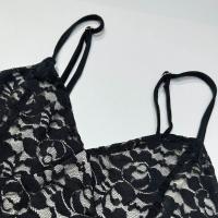 Vestido Largo Transparente de Verano 2025 - Vestido de Noche Ajustado de Color Sólido Sexy sin Mangas con Encaje Trenzado para Mujer - details 15