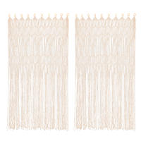 Cortinas de macramé tejidas a mano, divisor de habitación colgante de 2 paneles, cortinas bohemias decorativas para armario y pared - details 2