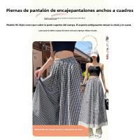 Pantalones Casuales de Encaje Estilo Completo de Pierna Ancha Culottes de Verano para Mujeres - details 2