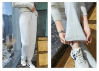 Pantalones de Cachemira para Mujer Otoño-Invierno Cintura Alta, Color Sólido, Estilo Casual, Ajuste Suelto, Pantalones de Punto para Exteriores - details 2