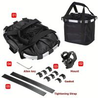 Cesta delantera para bicicleta, bolsa de transporte para perros pequeños y mascotas, tubo de manillar de ciclismo MTB desmontable - details 2