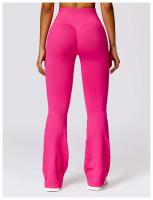 Campana de yoga para mujer - Pantalones deportivos transpirables para correr en gimnasio ajustados con cintura alta y salto de cadera - details 17