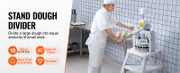 SucceBuy Divisor de masa redondo, cortador de masa manual, divisor de masa manual con bandeja y cuchilla de acero inoxidable 304, ideal para panadería, restaurante y uso comercial - details 0