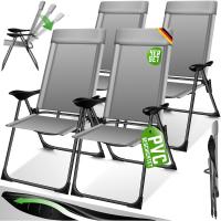 Sillas de Jardín Plegables de Aluminio con Respaldo Alto Ajustable 7 Posiciones, Apoyabrazos Transpirables, Portátiles, Silla de Camping para Jardín y Terraza - details 50