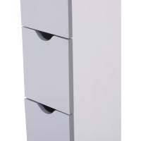 Columna Auxiliar Morno Auxiliar 2 Estantes 2 Cajones y 1 Puerta Antivuelco 15x33x136,5 cm Blanco - details 5