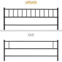 Cama de Metal Moderno con Marco Tamaño Individual/Doble Diseño Juvenil para Dormitorio y Habitación de Invitados Blanco Tamaño 90 x 190 cm - details 83