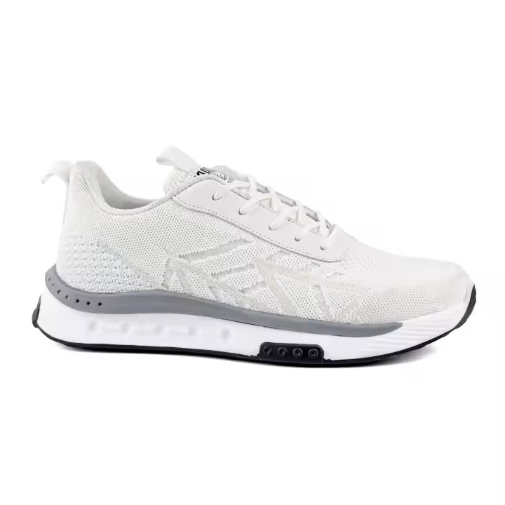 Venta al por mayor, personalizadas, cómodas, transpirables, blancas, informales, tendencia de moda, todo fósforo, zapatillas deportivas para correr, zapatos de estilo para caminar - 1