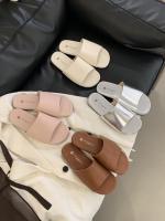 Diseño sentido nicho zapatillas plateadas de fondo plano zapatos de mujer ropa de verano junto al mar zapatillas frescas moda casual zapatos de playa - details 15