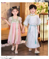 Túnica de la dinastía Song Hanfu para hombres y mujeres, primavera y otoño, traje antiguo de estilo chino Tang fino para niños, nuevo rendimiento para niños - details 17