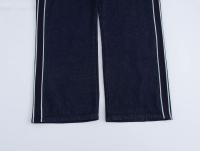 Estilo nuevo Ropa de mujer Chaqueta vaquera a rayas con patchwork Jeans decorados con cinturón lateral - details 20