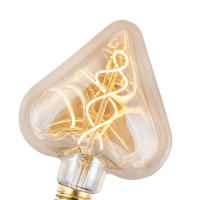Bombilla Edison Vintage de 4W, bombilla LED amarilla cálida de 2300K, filamento suave Retro E27, corazón de cinco estrellas, G95, diamante para lámpara de decoración - details 2
