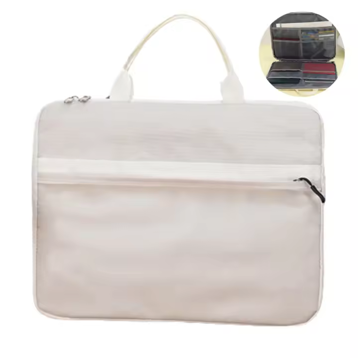 Bolsa de almacenamiento de sellos creativa, regalo perfecto, organizador de documentos Simple con múltiples ranuras, bolso con asa, estuche de almacenamiento de archivos, carpetas a4 - 1