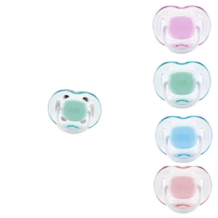 Chupete portátil de silicona para mascotas, resistente a mordeduras, Color caramelo, juguete para masticar cachorros, chupete suave para dormir para gatos, para limpiar los dientes, 4 Uds. - 1