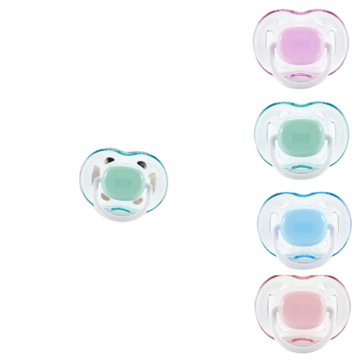 Chupete portátil de silicona para mascotas, resistente a mordeduras, Color caramelo, juguete para masticar cachorros, chupete suave para dormir para gatos, para limpiar los dientes, 4 Uds. - 1