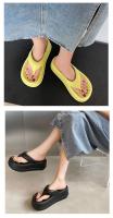 Chanclas de plataforma EVA para mujer, Sandalias de tacón cómodas, informales, para la playa, novedad de verano, 2023 - details 4