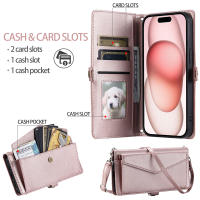 Funda tipo billetera de cuero con cremallera para Samsung, A06 bolso cruzado para Samsung, A13, A14, A15, A16, A23, A24, A25, A33, A34, A35, A53, A54, A55, M55, M13 - details 13