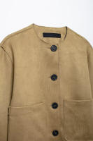 OUWU- 2025 Chaqueta De Ante Para Mujer, Cazadora Universitaria Para Mujer, Novedad En Abrigos Y Chaquetas, Chaqueta De Invierno De Manga Larga Para Mujer - details 4