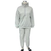 Conjunto de suéter grueso de manga larga de dos piezas, informal, versátil, de moda, para mujer - details 0