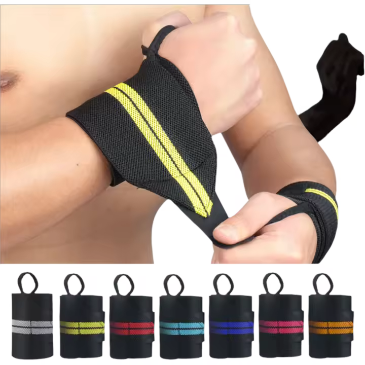 Muñequera piezas para levantamiento de pesas, muñequera de entrenamiento cruzado, correa para el pulgar, Crossfit, Powerlifting, 1 unidad - 1