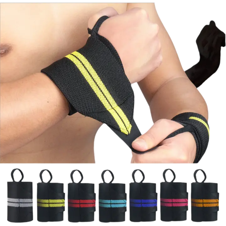 Muñequera piezas para levantamiento de pesas, muñequera de entrenamiento cruzado, correa para el pulgar, Crossfit, Powerlifting, 1 unidad - 1